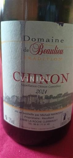 Loire-dalen Chinon Domaine Beaulieu Tradition 2021