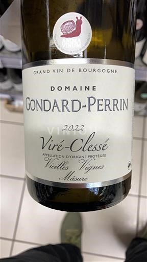 Borgoña Viré-clessé Domaine Gondardperrin Vieilles Vignes Masure 2022