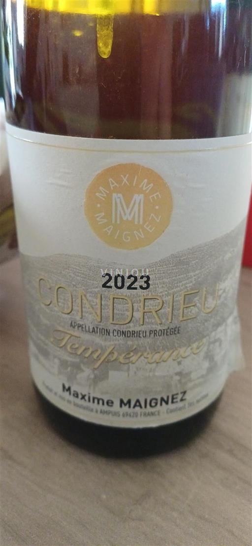 Valle del Rodano Condrieu Maxime Maignez Tempérance 2023