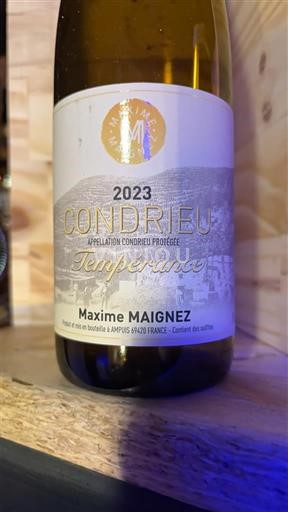 Thung lũng Rhône Condrieu Maxime Maignez Tempérance 2023