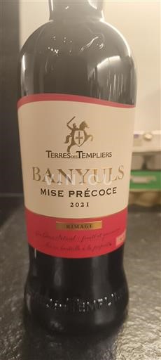 Roussillon Banyuls Terres des Templiers Mise Précoce 2021