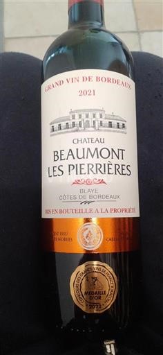 Bordeaux Blaye-côtes-de-bordeaux Beaumont Les Pierrières 2021