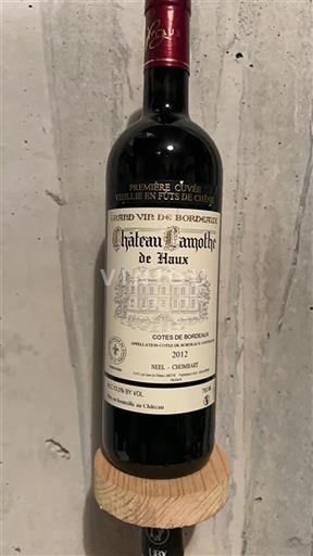 Bordeaux Côtes-de-Bordeaux Château Lamothe De Haux Première Vieillie en Fûts de Chêne 2012