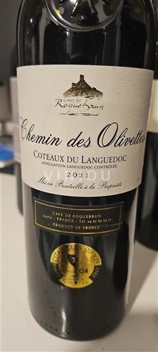 Languedoc Coteaux du Languedoc Cave De Roquebrun Chemin des Olivettes 2021