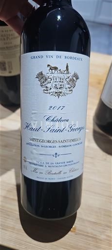 Bordoja Saint-Georges-Saint-Émilion Château Haut Saint Georges 2017