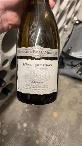 Thung lũng Rhône Côtes-du-rhône-villages Domaine Beau Mistral Élégance 2012