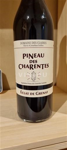 Vin Rouge sec Domaine Des Claires Non millésimé France Poitou-Charentes Pineau-des-charentes AOC