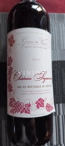 Bordeaux Graves-de-Vayres Château Ségransan 2016