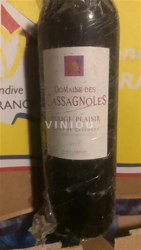 Sud-Ovest Côtes de Gascogne Domaine Des Cassagnoles Rouge Plaisir 2017