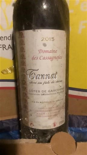 Sud-Ovest Côtes de Gascogne Domaine Des Cassagnoles Tannat élevé en fûts de chêne 2015
