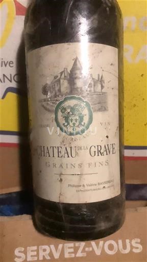 Bordeaux Ospecificerad Domaine La Grave Grains Fins 2013