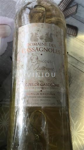 Sud-Ovest Côtes de Gascogne Domaine Des Cassagnoles Douceur d'Automne 2020