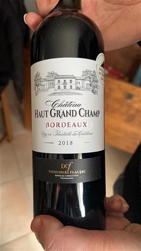 Bordeaux Château Haut Grand Champ 2018
