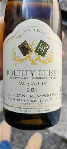 Burgundija Pouilly-fuissé Grand Cru Domaine Sangouard Au Gaulia 2023