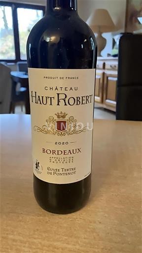 Bordeaux Château Hautrobert Tertre de Fontenot 2020
