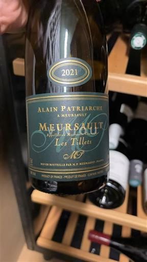 Borgogna Meursault Domaine Alain Patriarche Les Tillets 2021
