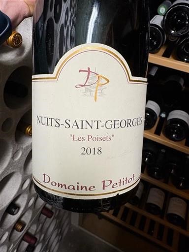 Borgoña Nuits-Saint-Georges Domaine Petitot Les Poisets 2018