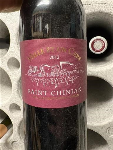 Vin Rouge sec Mille Et Un Ceps 2012 France Languedoc Saint-Chinian AOC