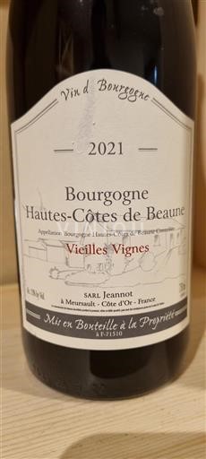 Borgonha Hautes-Côtes de Beaune Sarl Jeannot Vieilles Vignes 2021