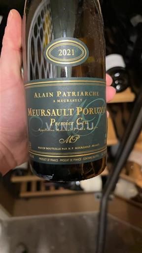 Borgogna Meursault Premier Cru Domaine Alain Patriarche Poruzot 1er Cru 2021