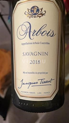 Vin Blanc sec Savagnin Jacques Tissot 2018 France Jura Arbois AOC