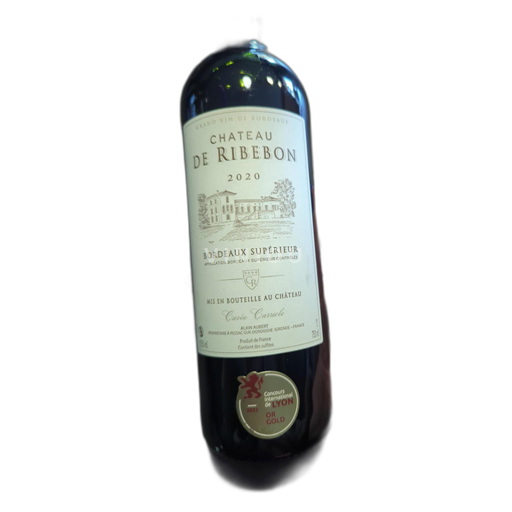 Vin Rouge sec Château Ribebon 2020 France Bordeaux Bordeaux supérieur AOC
