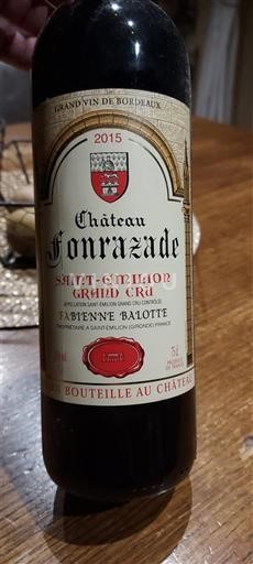 Bordeaux Saint-Émilion Grand Cru Château Fonrazade 2015