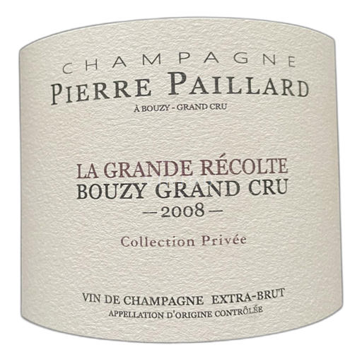 Champaña Champán Pierre Paillard Grande Récolte 2008