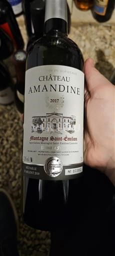 Bordeaux Montagne-Saint-Émilion Château Amandine 2017