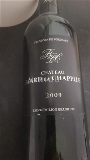 Bordéus Saint-Émilion Grand Cru Grand Cru Château Béard La Chapelle 2009