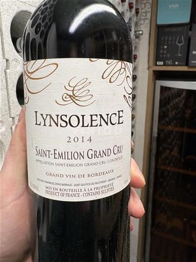 Burdeos Saint-Émilion Gran Cru Grand Cru Lynsolence 2014