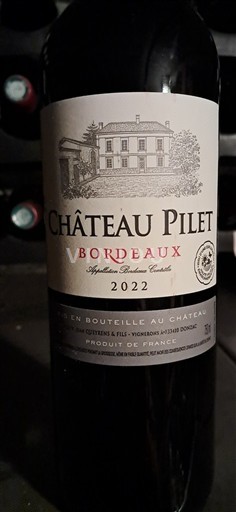 Bordeaux Château Pilet 2022