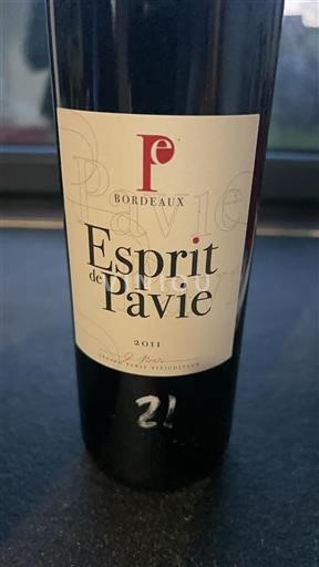 Burdeos No especificado Château Pavie Esprit de Pavie 2011