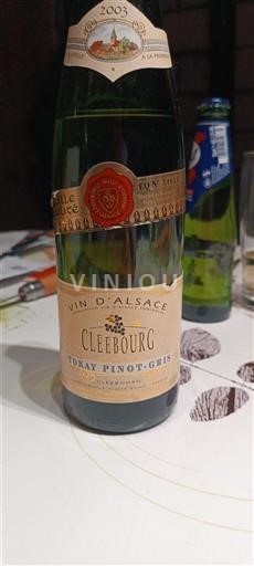 Vin Blanc sec Cleebourg 2003 France Alsace AOC