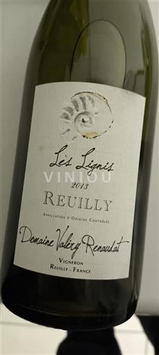 Loiretal Reuilly Domaine Valery Renaudat Les Lignis 2013