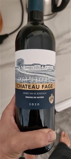 Burdeos Graves-de-vayres Château Fage 2020