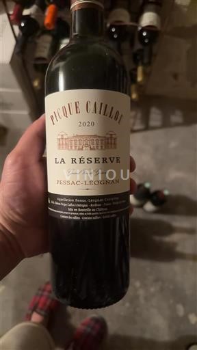 Bordéus Pessac-Léognan Picque Caillou La Réserve 2020