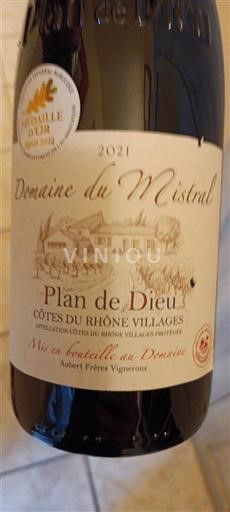 Údolí Rhôny Côtes-du-Rhône-villages Domaine Mistral 2021