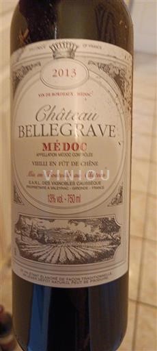 Burdeos Médoc Belle Grave 2013