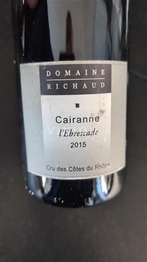 Thung lũng Rhône Cairanne Domaine Richaud l'Ebrescade 2015