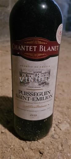 Bordeaux Puisseguin-Saint-Émilion Château Chantet Blanet 2019