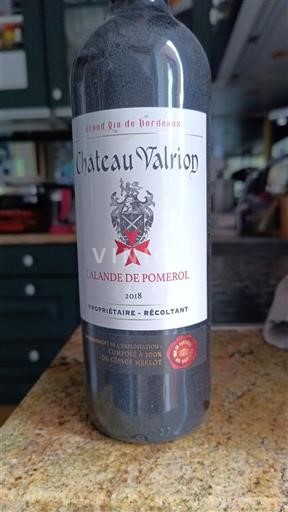 Burdeos Lalande-de-Pomerol Château Valrion 2018