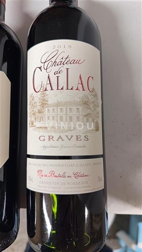 Bordeaux Graves Château Callac 2018