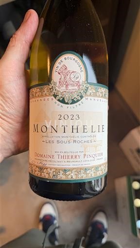 Burgundsko Monthélie Domaine Thierry Pinquier Les Sous-Roches 2023