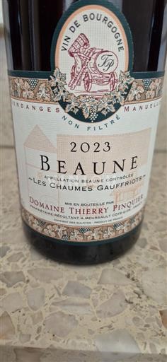 Burgund Beaune Domaine Thierry Pinquier Les Chaumes Gaufriots 2023