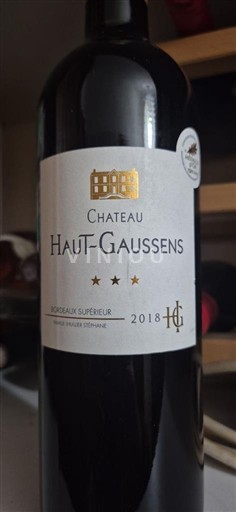 Burdeos Bordeaux superior Haut Gaussens 2018