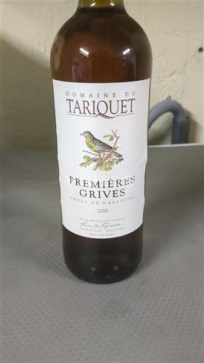 Sudoeste Côtes de Gascogne Domaine Tariquet Premières Grives 2016