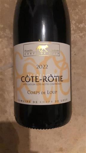 Thung lũng Rhône Côte-rôtie Domaine Corps De Loup Corps de loup 2022