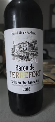 Bordeaux Saint-Émilion Grand Cru Baron De Terrefort 2018