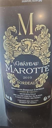 Bordeaux Château Marotte 2019
